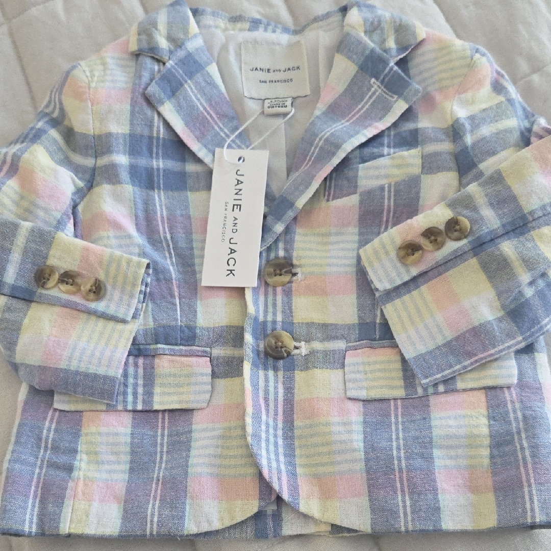 Nwt Janie And Jack Multicolor Plaid Kids Blazer